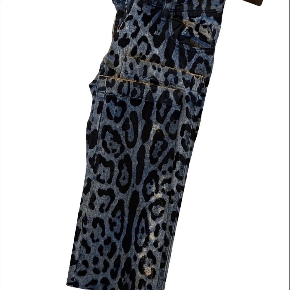 Leopard Print sz 38 Euro Dolce & Gabbana Runway Jeans - Picture 8 of 11